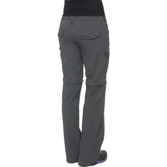 PrAna Sage Convertible Pants Women's 14 Charcoal Gray - Picture 3 of 12